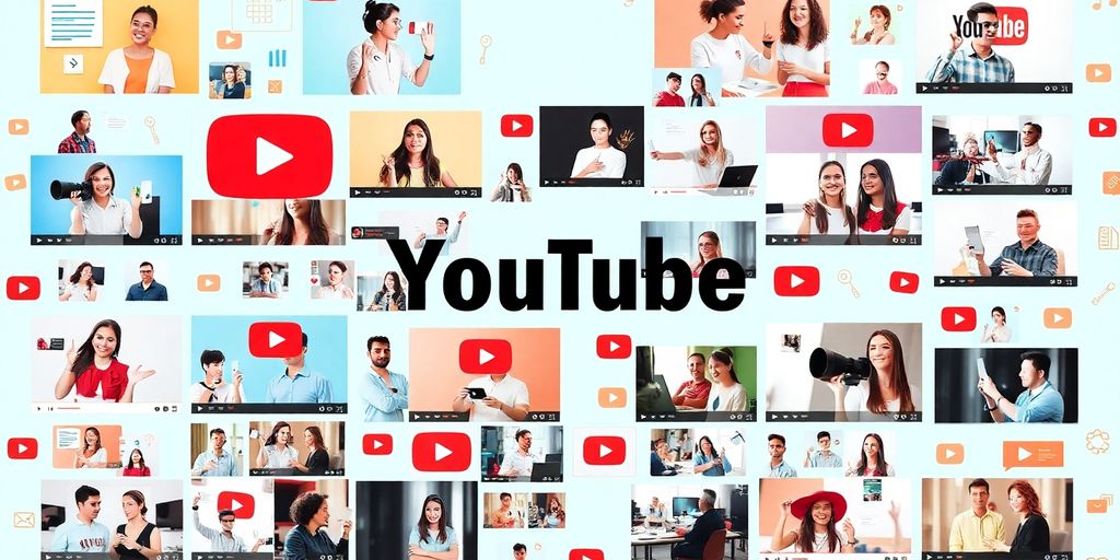 Collage of diverse YouTube video themes and creators.